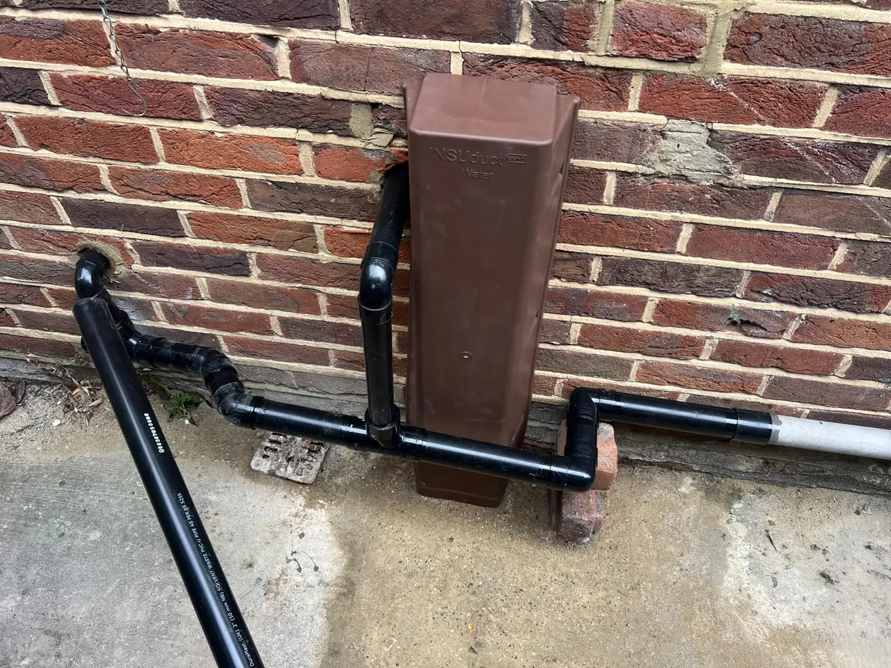 External water pipework and protective service box